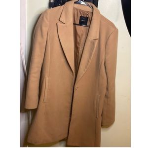 Camel pea coat jacket
